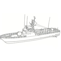 SSC150 Military Model LY Beir Grassa Missile Boat Water Line