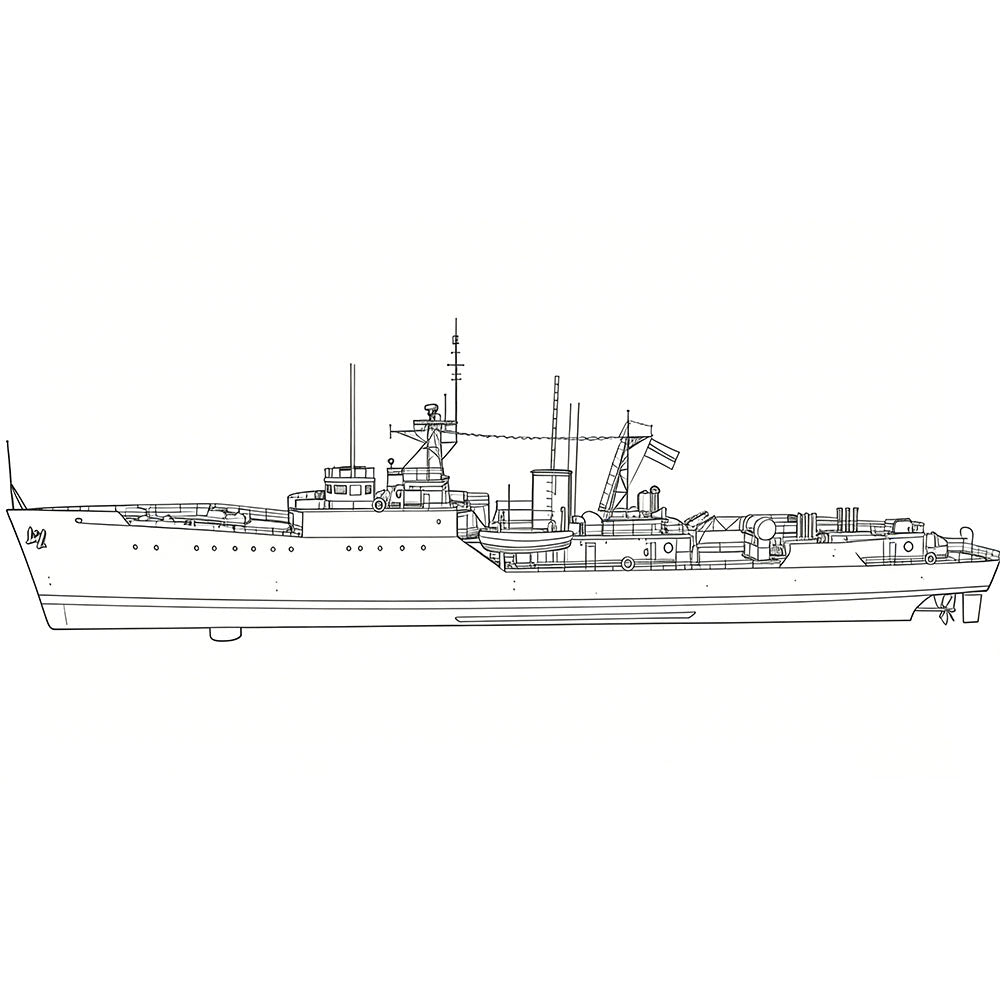 SSC151S Military Model INS Blackwood Class Frigate Full Hull