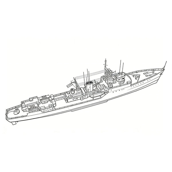 SSC151S Military Model INS Blackwood Class Frigate Full Hull