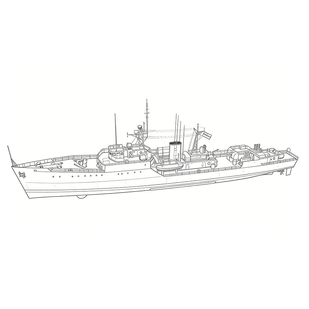SSC151S Military Model INS Blackwood Class Frigate Full Hull