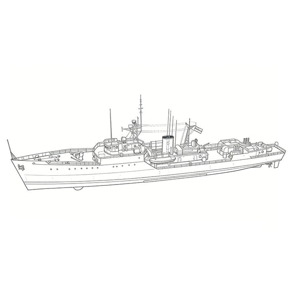 SSC151S Military Model INS Blackwood Class Frigate Full Hull