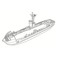 SSC152S Military Model USS LSM 1 Class Landing Ship Medium Full Hull