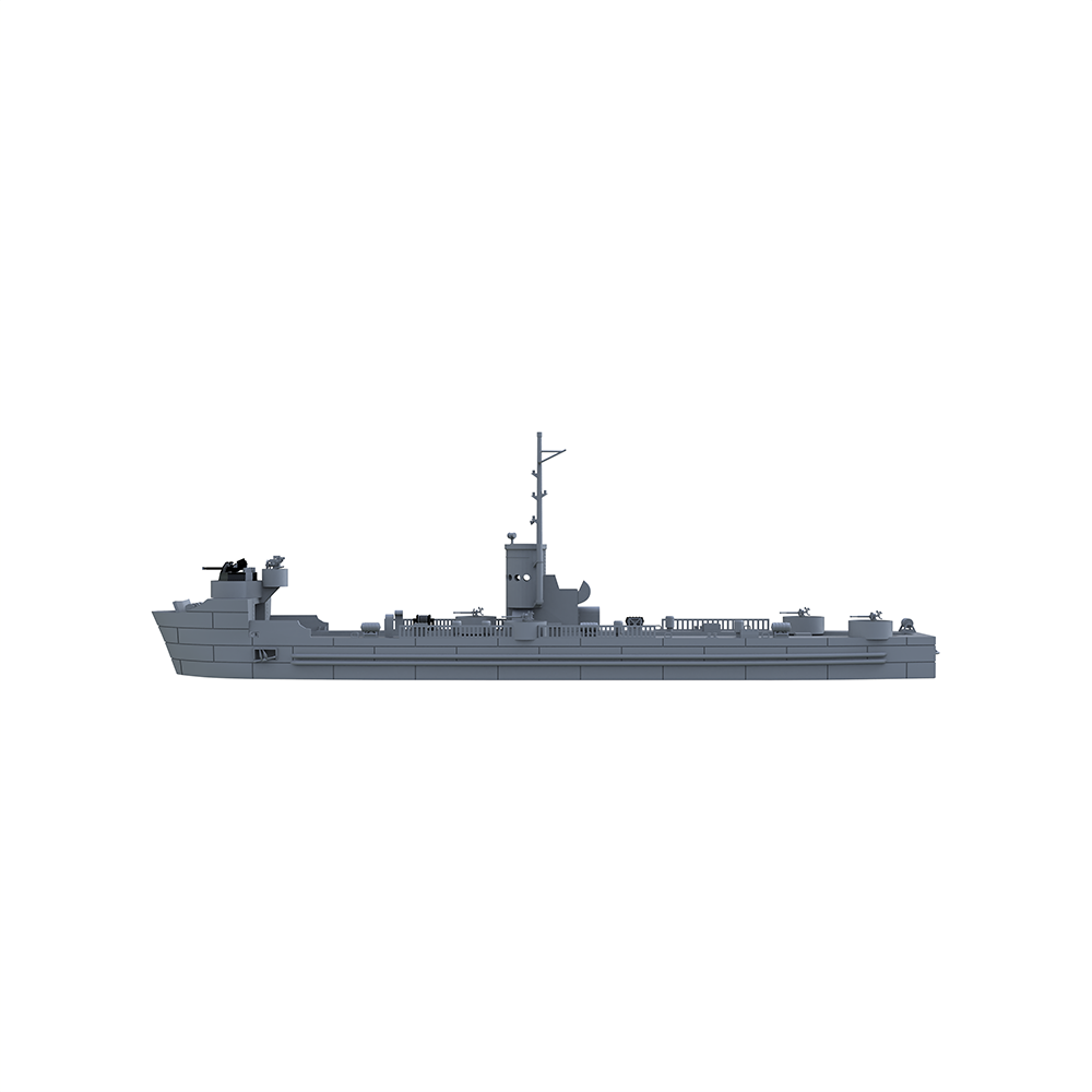 MRY-SFW SSC152 US Navy LSM 1 Class Landing Ship Medium Water Line Resin Warship Military Ship Model Hobby Collection Unassembled Unpainted — detail view 3