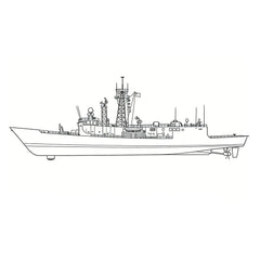 SSC155S  Military Model USS FFG-7 Oliver Hazard Perry Class Frigate Full Hull
