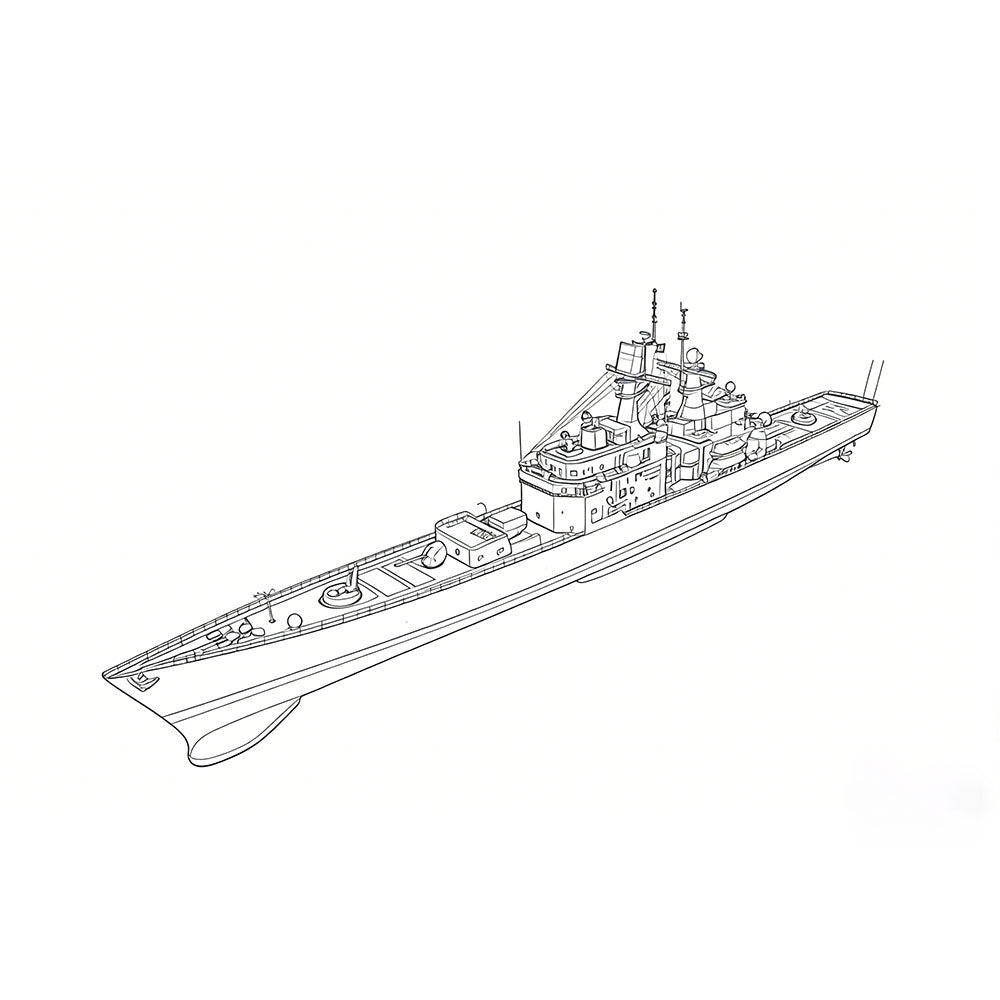SSC156S  Military Model USS CGN-36 California Class Cruiser Full Hull