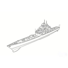 SSC156  Military Model USS CGN-36 California Class Cruiser Water Line