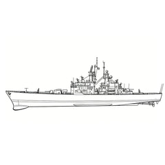 SSC156S  Military Model USS CGN-36 California Class Cruiser Full Hull
