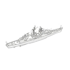 SSC157S Military Model  USS Galveston Class Little Rock CLG-4 Missile Cruiser Full Hull