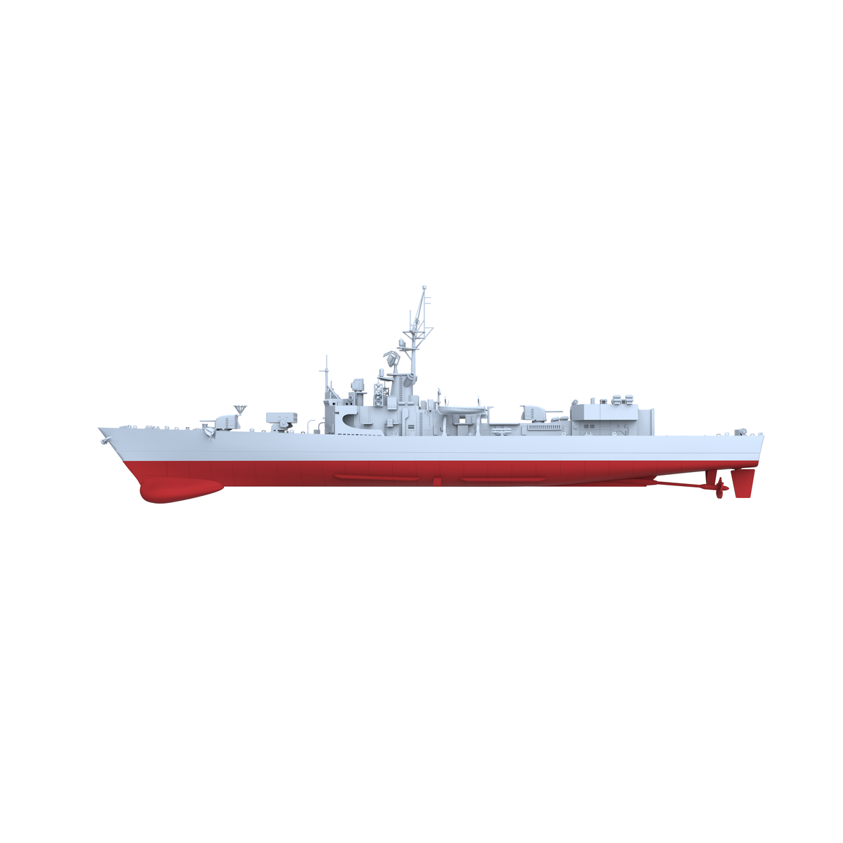 SSC158S Military Model USS DE-1040 Garcia Class Frigate Full Hull — detail view 3