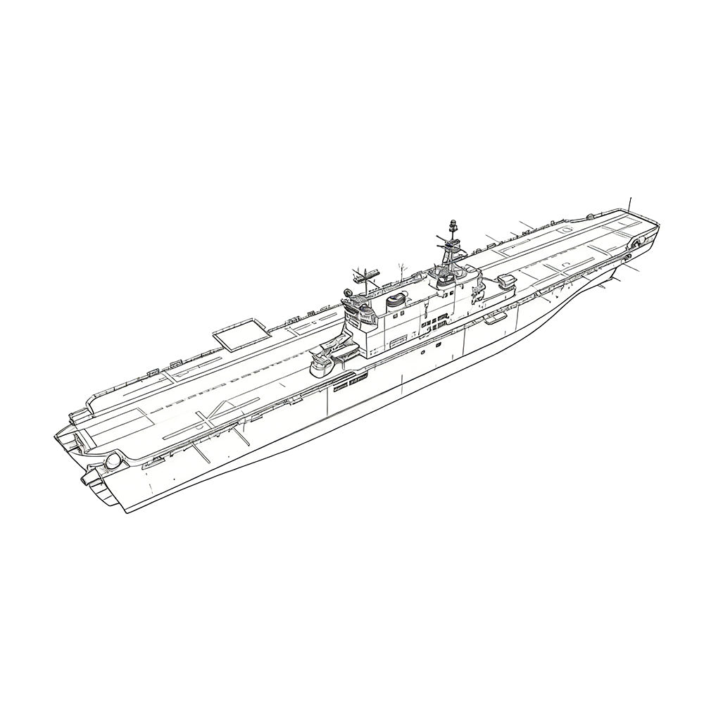 SSC159 Military Model USS LHA-1 Tarawa Class Amphibious Assault Ship Water Line