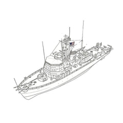 SSC160S  Military Model  USS Aggressive CLass Minesweeper Full Hull