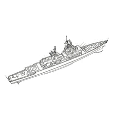 SSC162S  Military Model  USS CG-28 Belknap Class Cruiser Full Hull