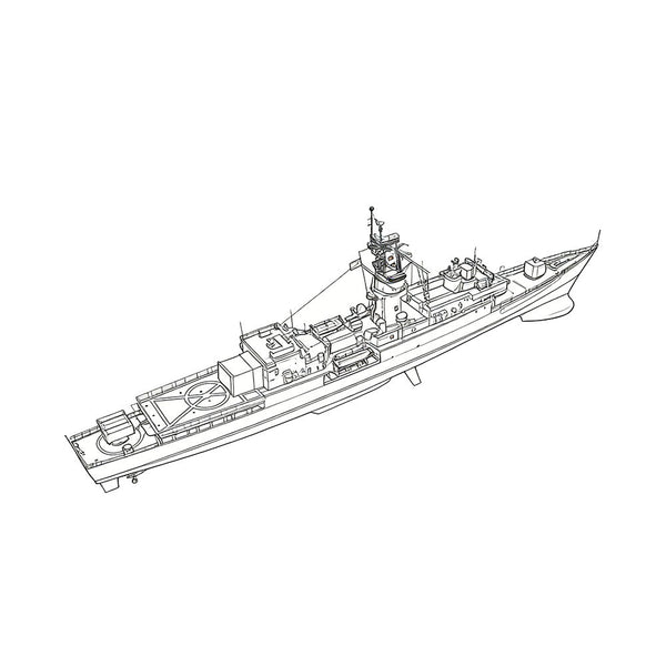 SSC163S Military Model USS Knox Class Frigate Full Hull