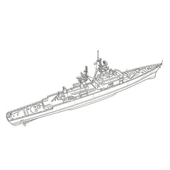 SSC164S  Military Model USS Leahy Class Cruiser 1968 Full Hull