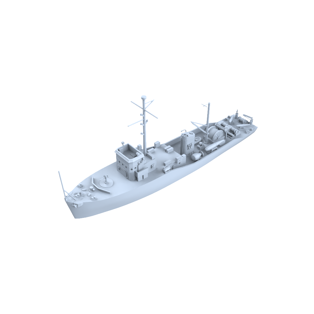 SSC166  Military Model USS Adjutant Class Minesweeper Water Line — scale model kit