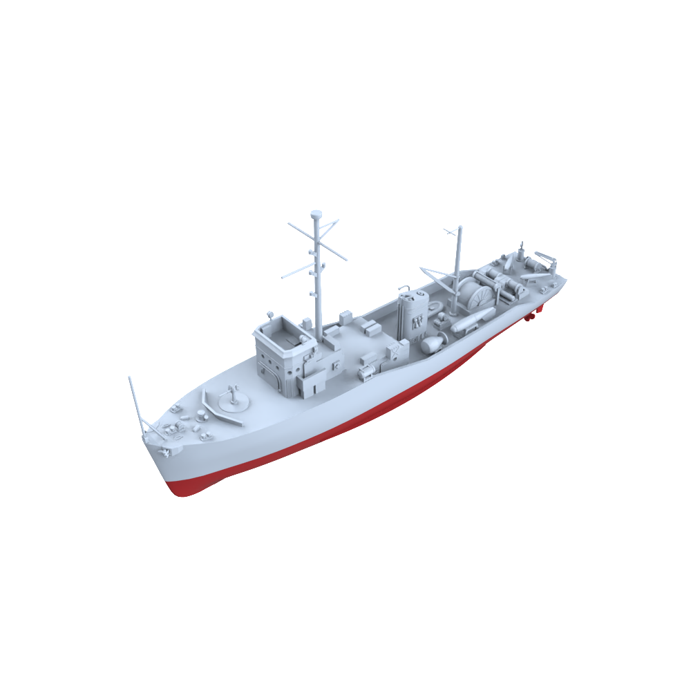SSC166S Military Model USS Adjutant Class Minesweeper Full Hull — detail view 3