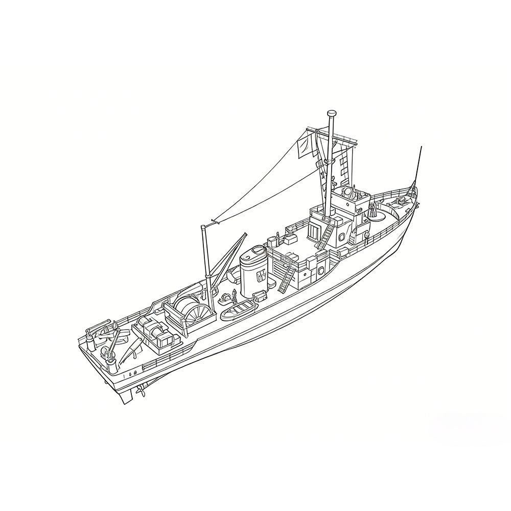 SSC166S Military Model USS Adjutant Class Minesweeper Full Hull