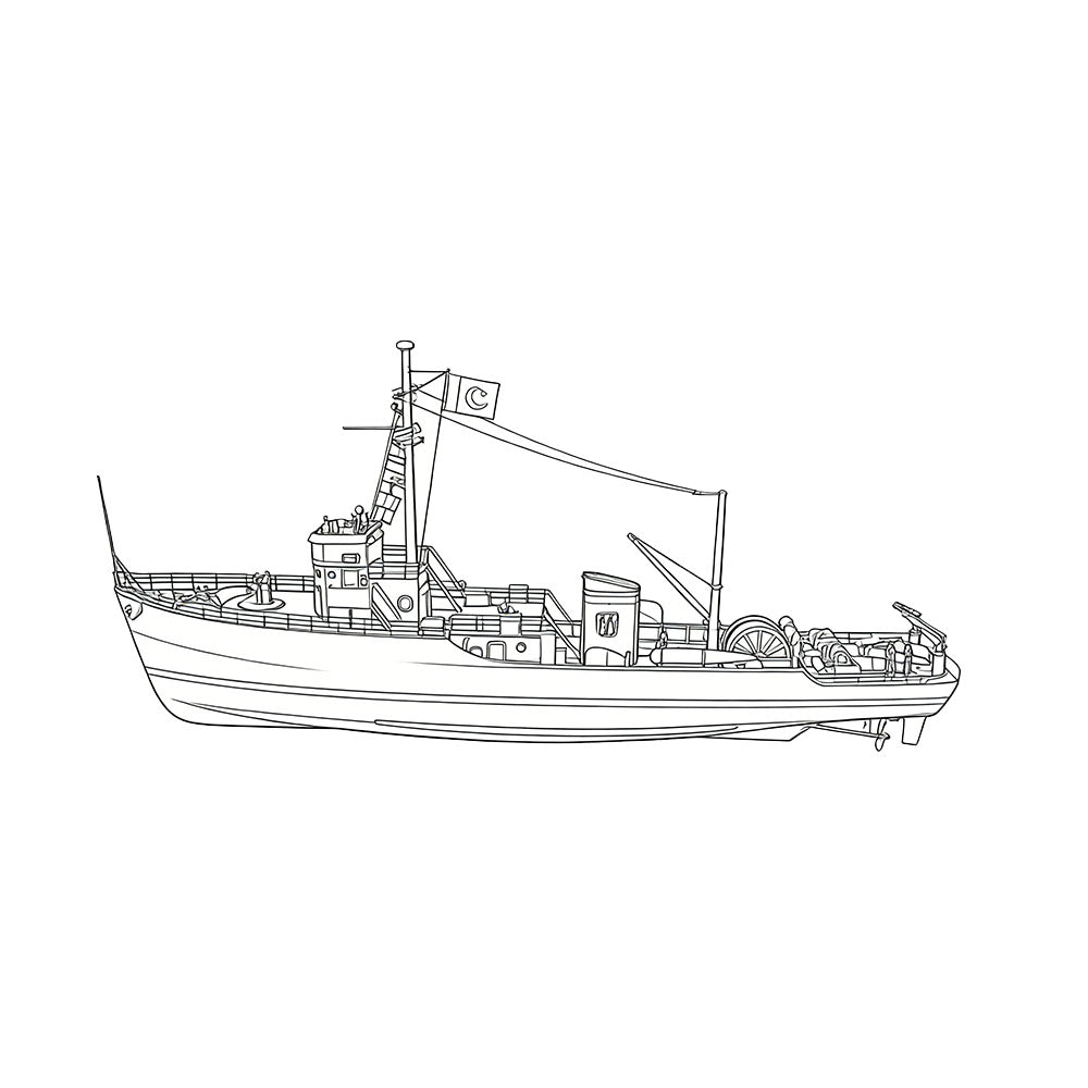 SSC166S Military Model USS Adjutant Class Minesweeper Full Hull