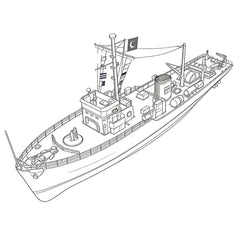 SSC166S Military Model USS Adjutant Class Minesweeper Full Hull
