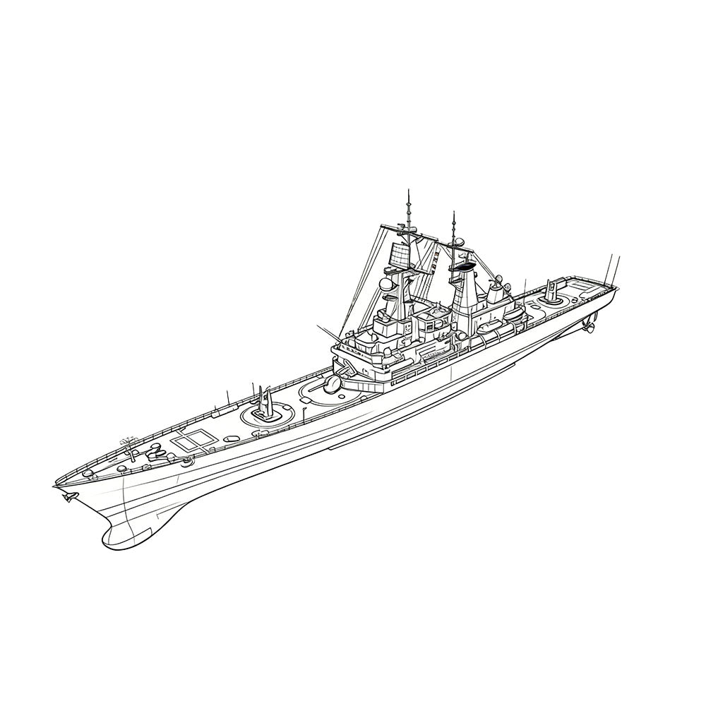 SSC167  Military Model USS Virginia Class Cruiser Water Line