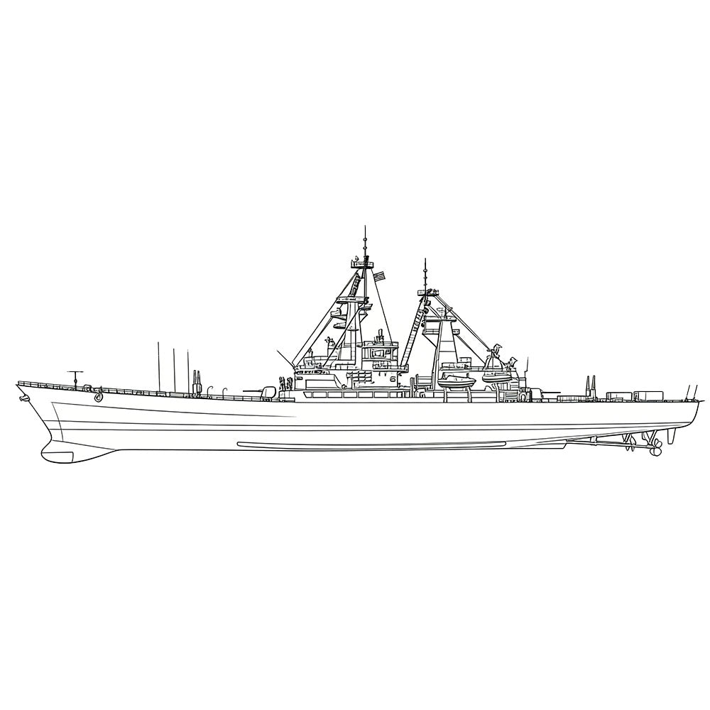 SSC167  Military Model USS Virginia Class Cruiser Water Line