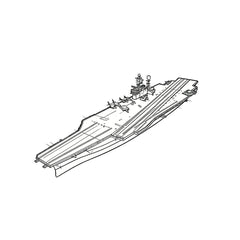 SSC169S  Military Model USS Kitty Hawk Class CV-66 Aircraft Carrier Full Hull