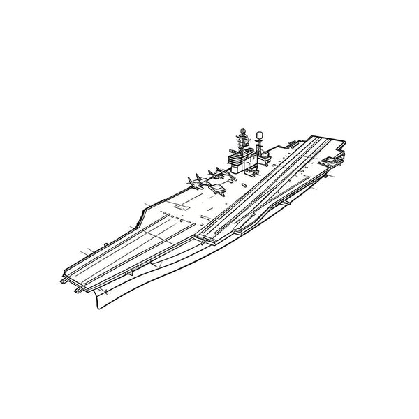SSC169 Military Model  USS Kitty Hawk Class CV-66 Aircraft Carrier Water Line