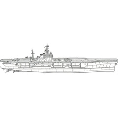 SSC169 Military Model  USS Kitty Hawk Class CV-66 Aircraft Carrier Water Line