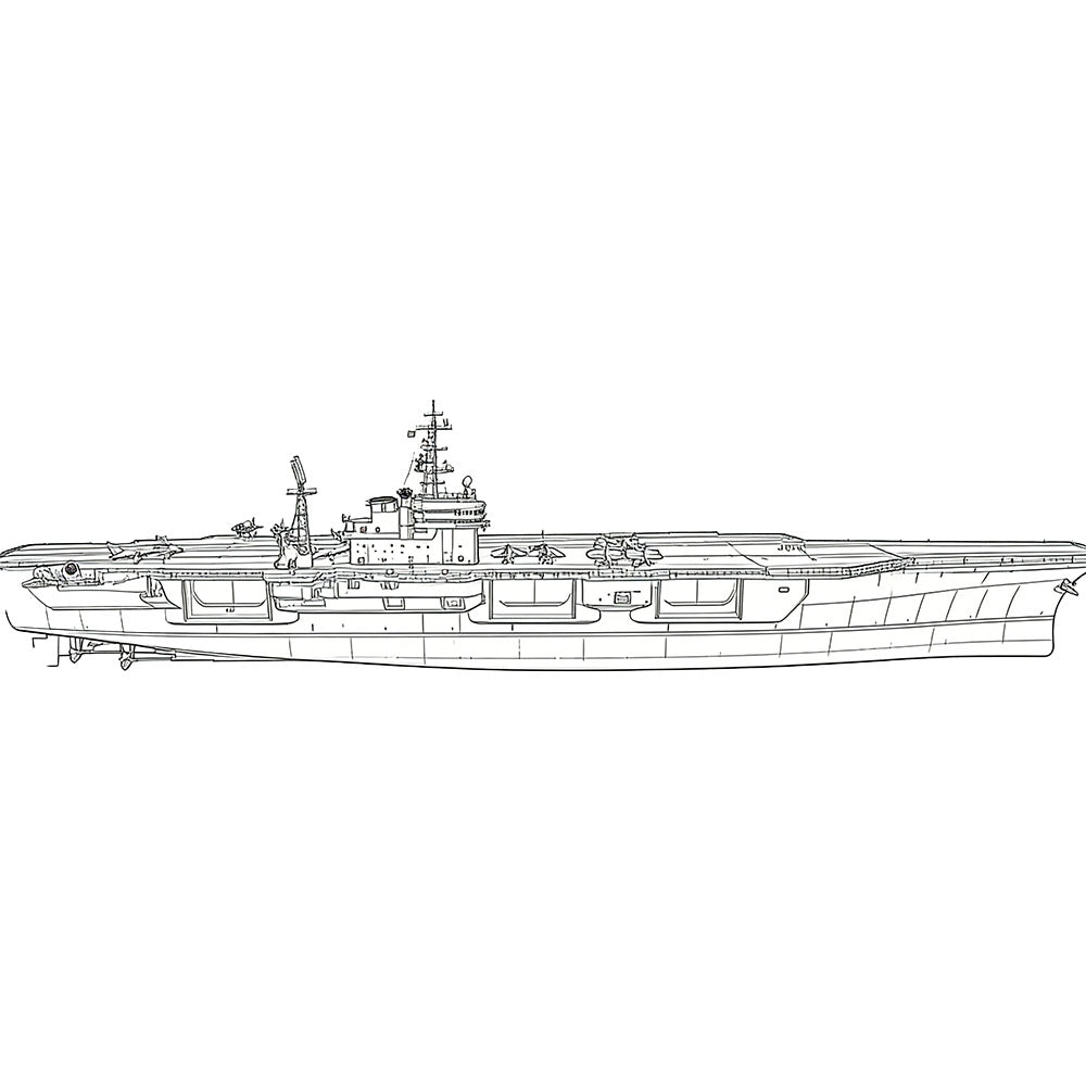 SSC169S  Military Model USS Kitty Hawk Class CV-66 Aircraft Carrier Full Hull