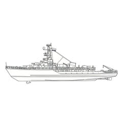 SSC172 Military Model CNS Type 6610 Minesweeper Water Line