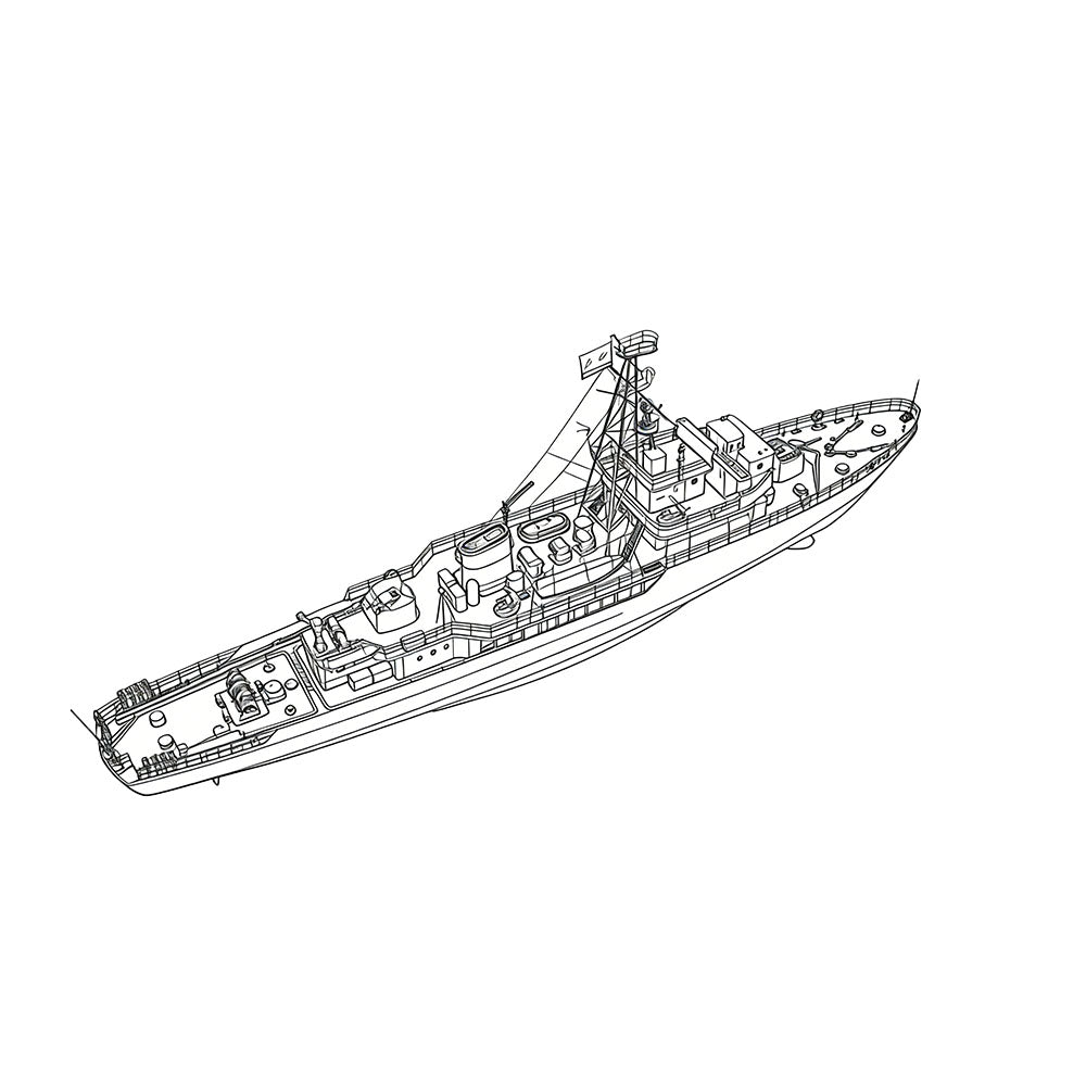 SSC173S Military Model USSR Soviet Union T43 Class Minesweeper Full Hull 3D Printed Resin Model Kit by SSMODEL