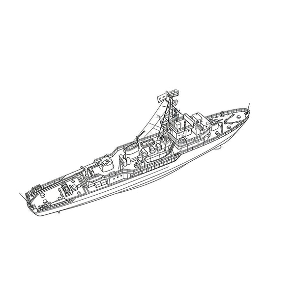 SSC173S Military Model USSR Soviet Union T43 Class Minesweeper Full Hull 3D Printed Resin Model Kit by SSMODEL