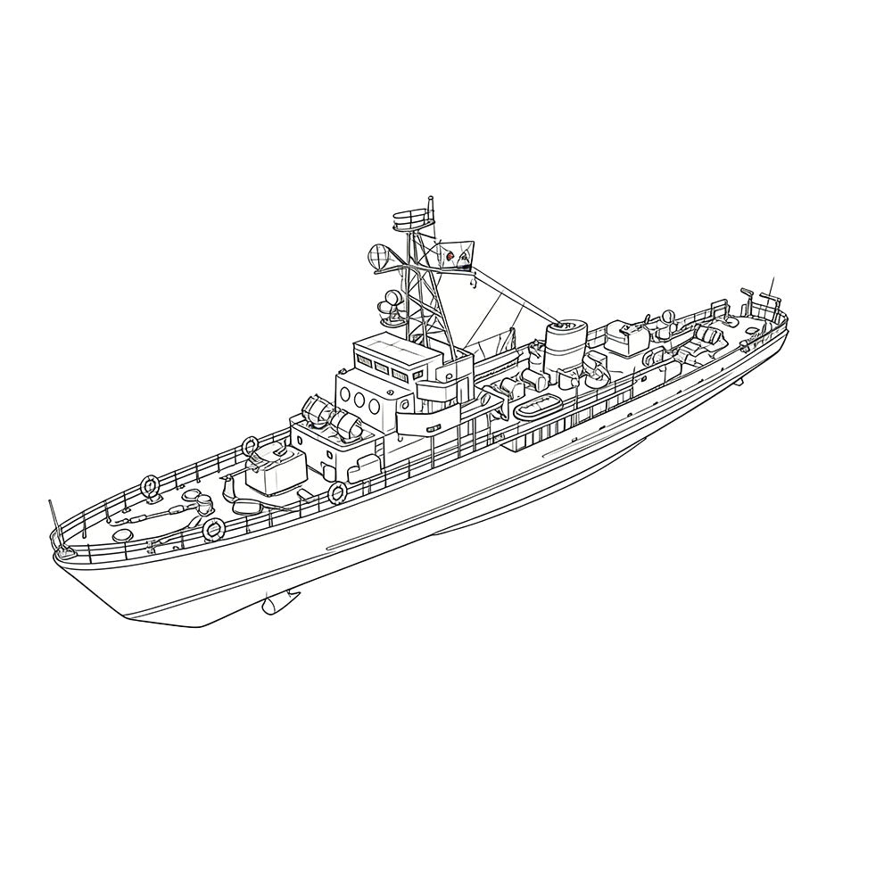 SSC174 Military Model USSR Soviet Union T43K Class Minesweeper Water Line 3D Printed Resin Model Kit by SSMODEL Main image
