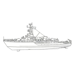 SSC174 Military Model USSR Soviet Union T43K Class Minesweeper Water Line
