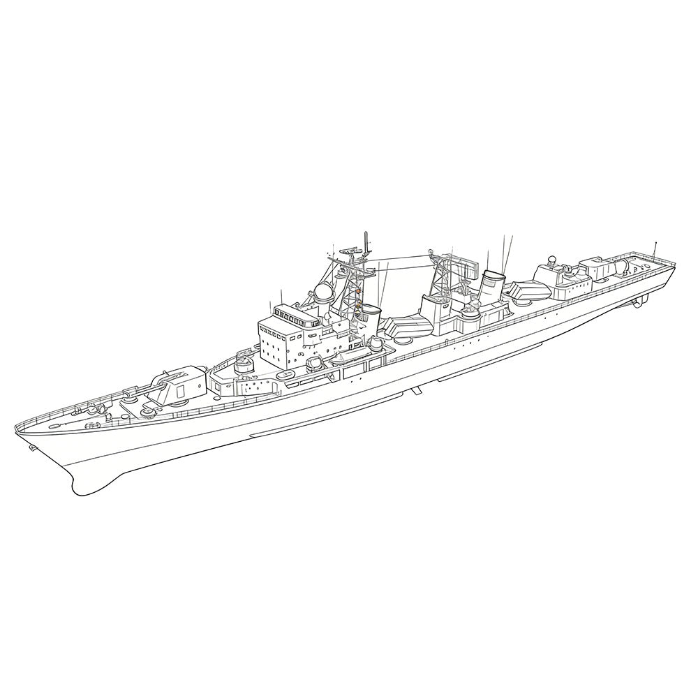 SSC177 Military Model CNS Luda I Class Destroyer Water Line 3D Printed Resin Model Kit by SSMODEL Main image