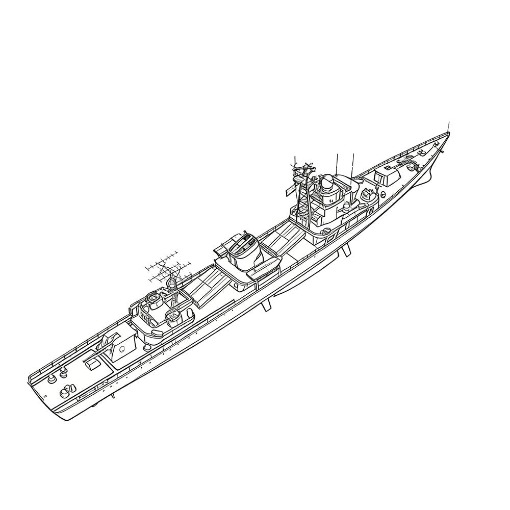 SSC178S Military Model CNS Jianghu II Class Frigate Full Hull Secondary image
