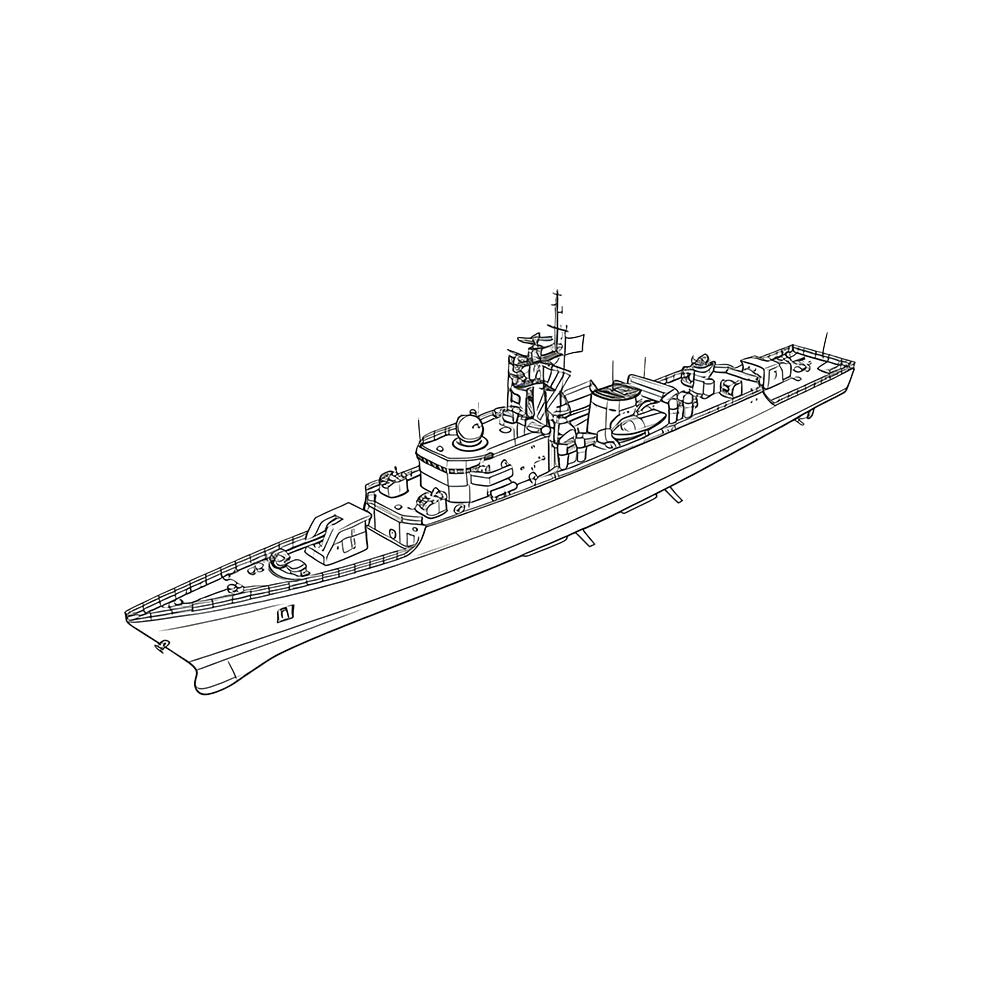SSC179S Military Model CNS Jianghu III Class Frigate Full Hull 3D Printed Resin Model Kit by SSMODEL Main image