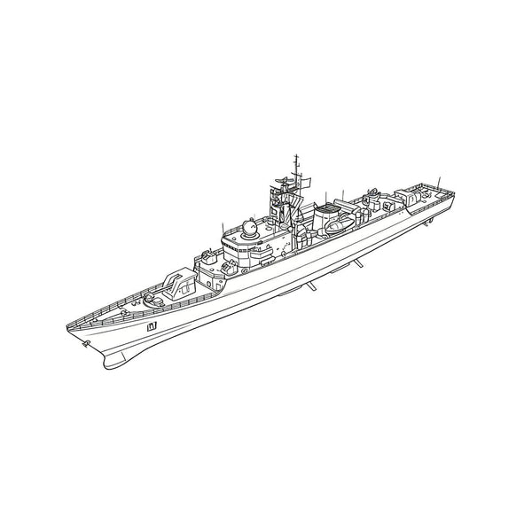 SSC179S Military Model CNS Jianghu III Class Frigate Full Hull 3D Printed Resin Model Kit by SSMODEL