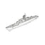 SSC179  Military Model CNS Jianghu III Class Frigate Water Line 3D Printed Resin Model Kit by SSMODEL