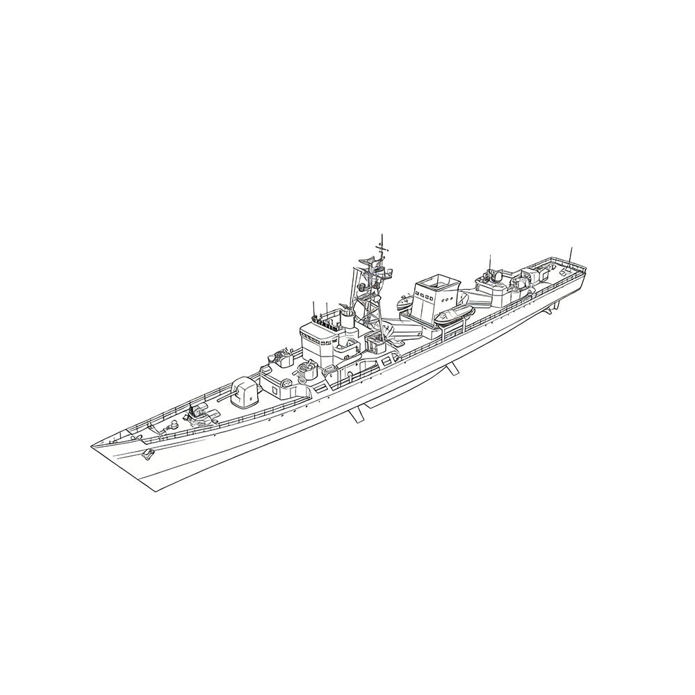 SSC180Military Model CNS Jianghu I Class Frigate Water Line 3D Printed Resin Model Kit by SSMODEL Main image
