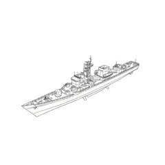 SSC180Military Model CNS Jianghu I Class Frigate Water Line 3D Printed Resin Model Kit by SSMODEL