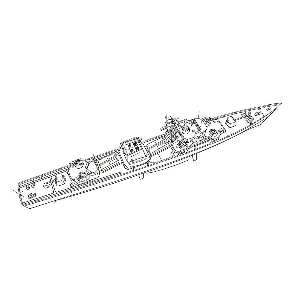 SSC180S Military Model CNS Jianghu I Class Frigate Full Hull Secondary image