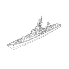 SSC181Military Model CNS Jiangdong Class Frigate Water Line