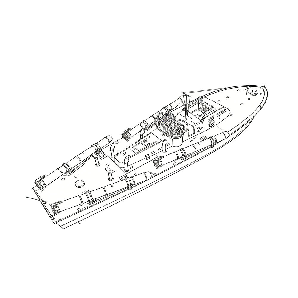 SSC182S Military Model USS Elco Class PT-20 Motor Torpedo Boat Full Hull Secondary image