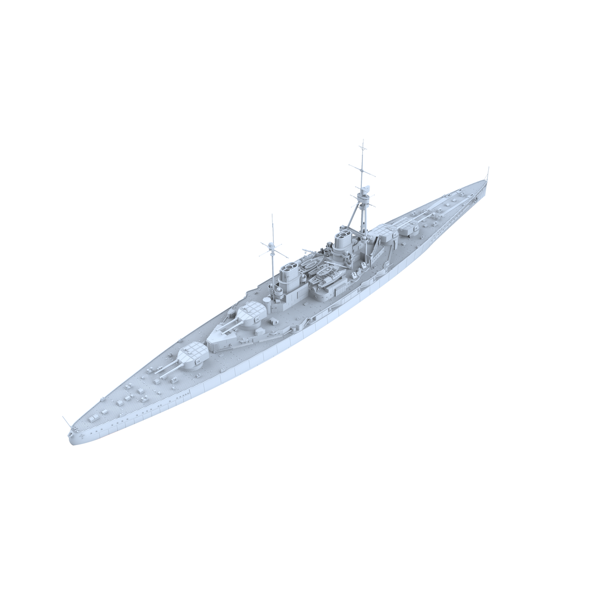 MRY-SFW SSC192 Germany SMS Derfflinger Derfflinger class Battlecruiser Water Line Resin Warship Military Ship Model Hobby Collection Unassembled Unpainted — detail view 3