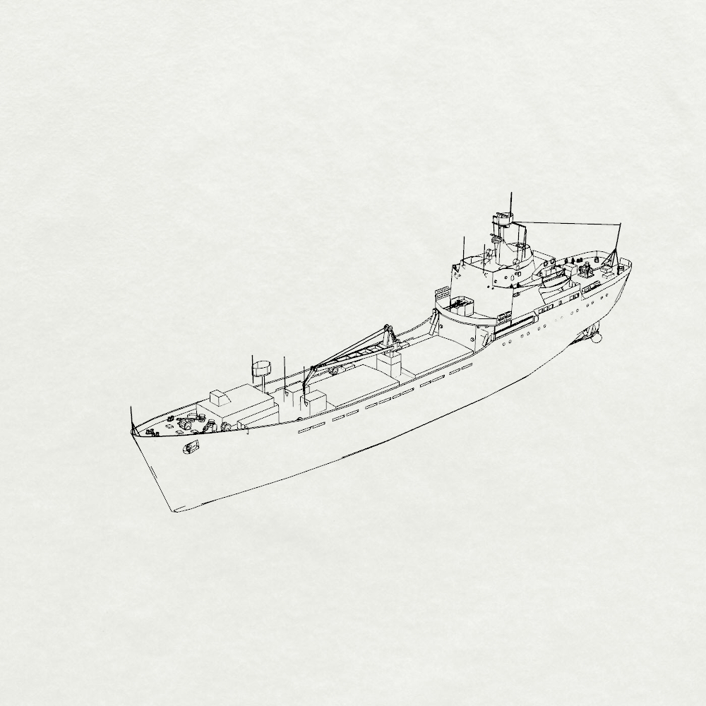 MRY-SFW SSC197 Soviet SN Alligator-class Project 1171 Landing Ship Tank Water Line Resin Warship Military Ship Model Hobby Collection Unassembled Unpainted