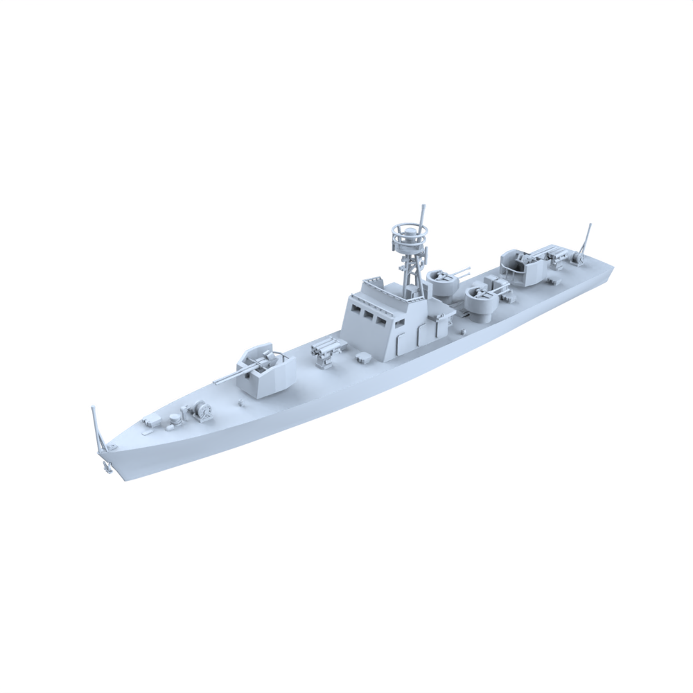 MRY-SFW SSC199 China Navy Shanghai-class Type 0111 Fast Patrol Gunboat Water Line Resin Warship Military Ship Model Hobby Collection Unassembled Unpainted