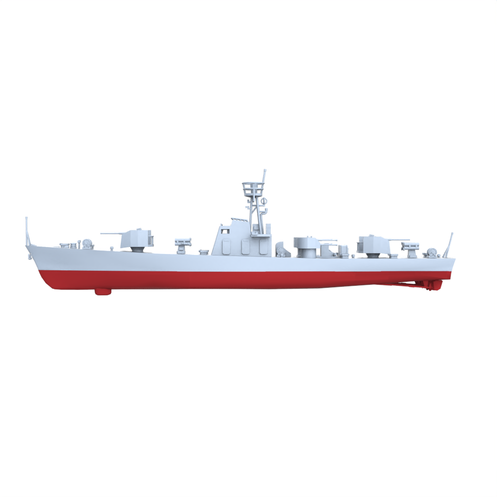 MRY-SFW SSC199S China Navy Shanghai-class Type 0111 Fast Patrol Gunboat Full Hull Resin Warship Military Ship Model Hobby Collection Unassembled Unpainted