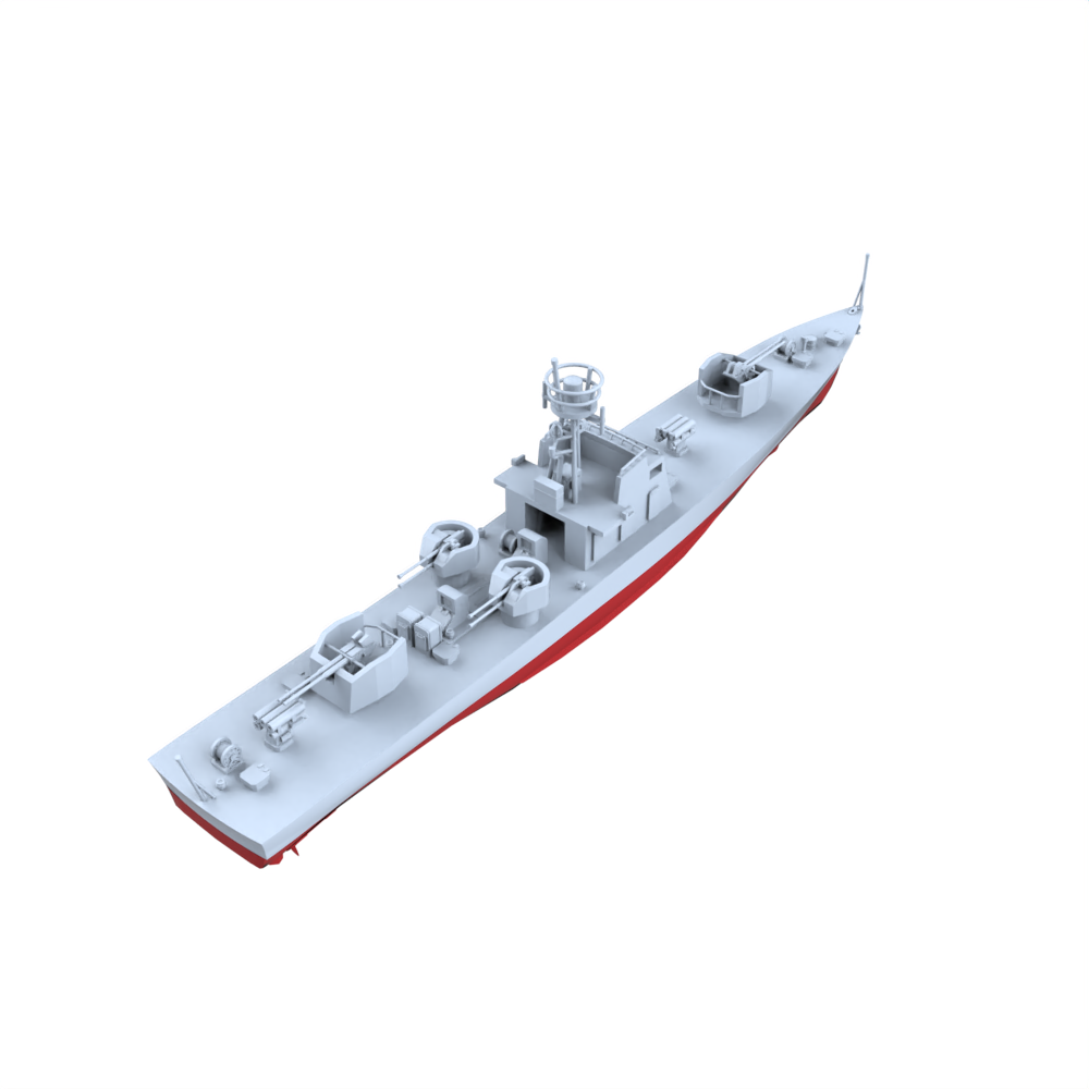 MRY-SFW SSC199S China Navy Shanghai-class Type 0111 Fast Patrol Gunboat Full Hull Resin Warship Military Ship Model Hobby Collection Unassembled Unpainted