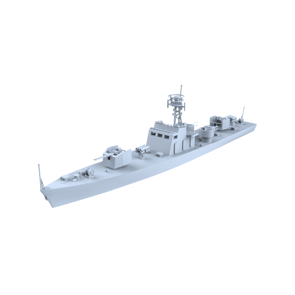 MRY-SFW SSC200 China Navy Shanghai-class Type 0111S Anti-Submarine Patrol Gunboat Water Line Resin Warship Military Ship Model Hobby Collection Unassembled Unpainted